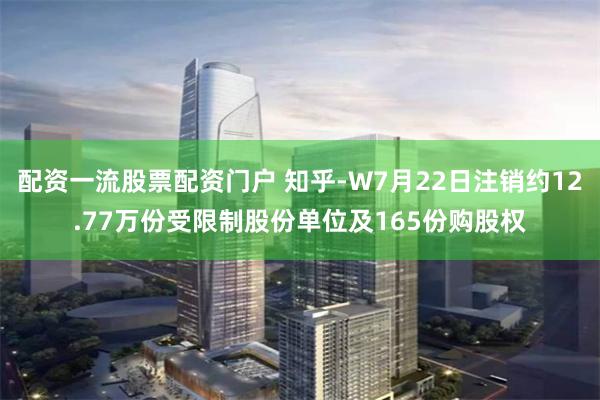 配资一流股票配资门户 知乎-W7月22日注销约12.77万份受限制股份单位及165份购股权