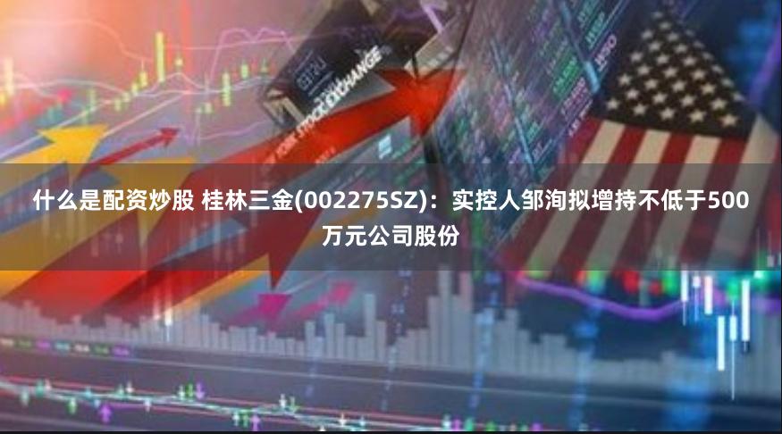 什么是配资炒股 桂林三金(002275SZ)：实控人邹洵拟增持不低于500万元公司股份