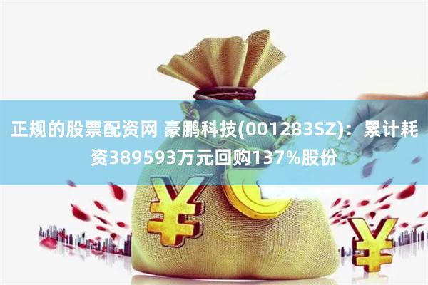 正规的股票配资网 豪鹏科技(001283SZ)：累计耗资389593万元回购137%股份